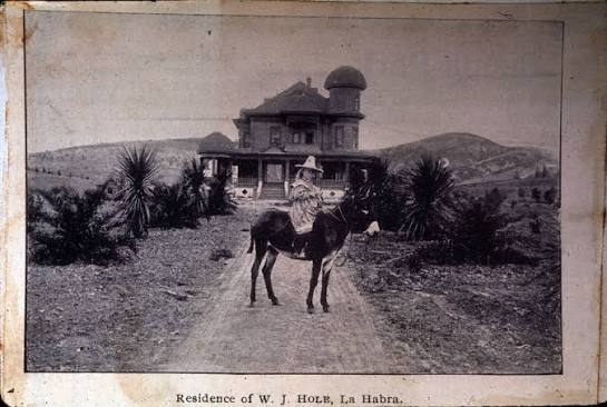 Historic photograph of the W. J. Holt residence in early La Habra