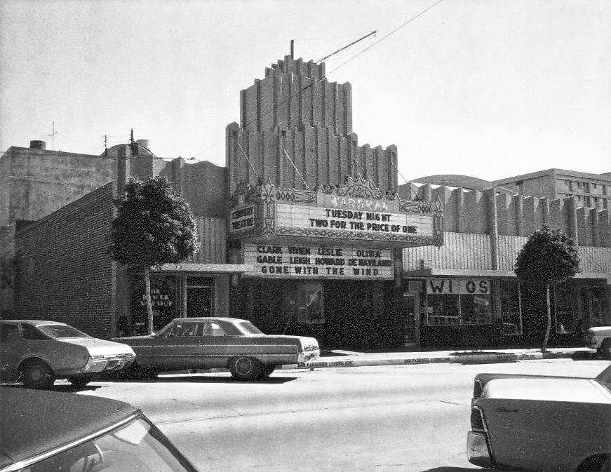 The Wardman Theater marquee on Philadelphia Street in the 1960s